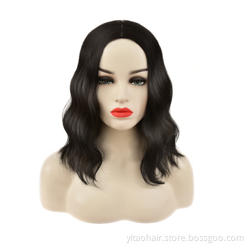 Synthetic Lace Front Hair Wig Blonde Long Straight Razer French Style Technique Wave Color Small Weight Material Silky Brown